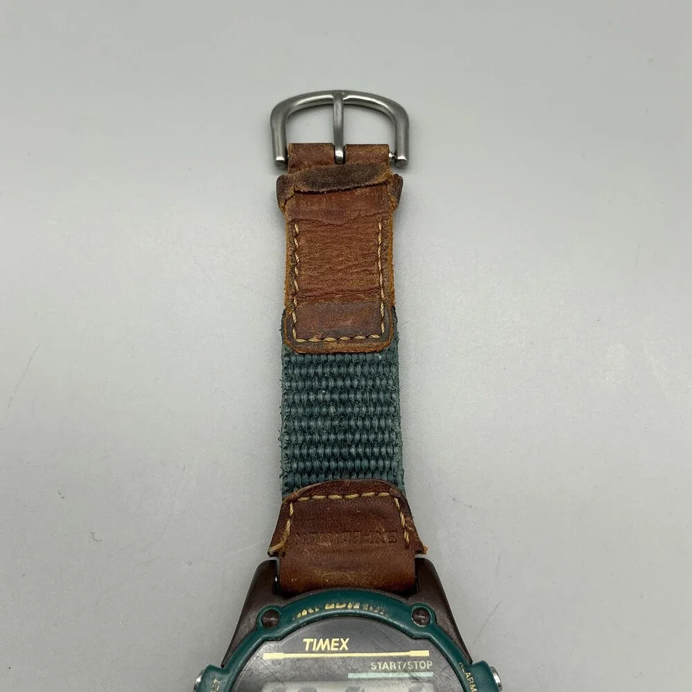 Vintage Timex Mens Watch 40mm Digital Chronograph Alarm Indiglo New Battery